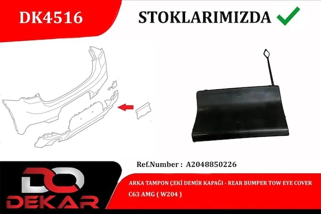 Cekı Demiri Kapagı Arka Mercedes C - Class W204 2 Adet