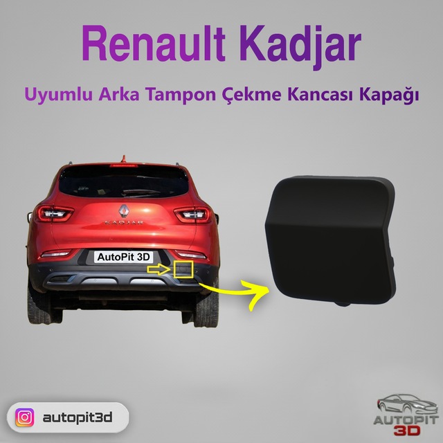 Renault Kadjar 2018 Uyumlu Arka Tampon Çeki Demiri Kapağı