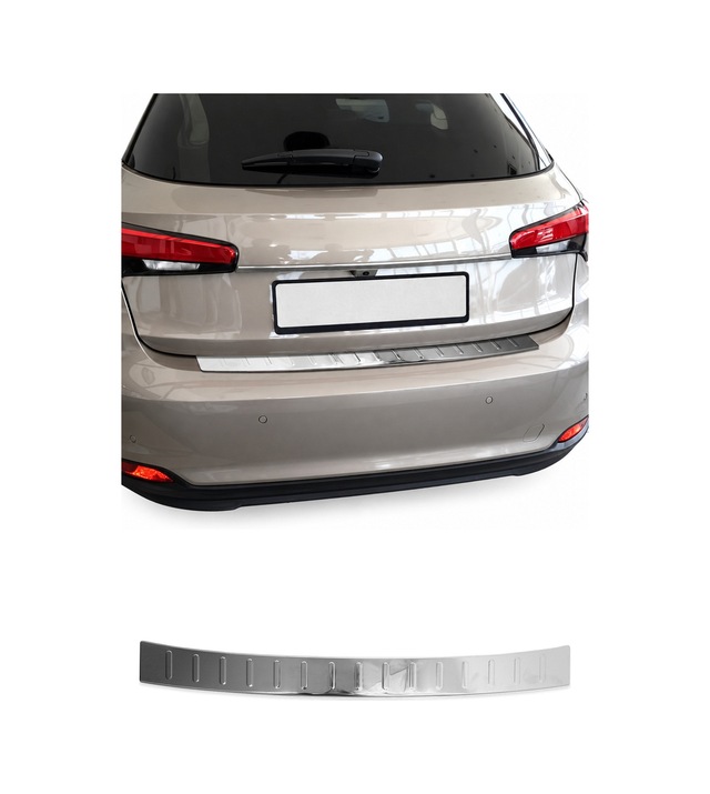 Fiat Egea Station Wagon 2015-2024 Uyumlu Krom Arka Tampon Eşiği Paslanmaz Çelik