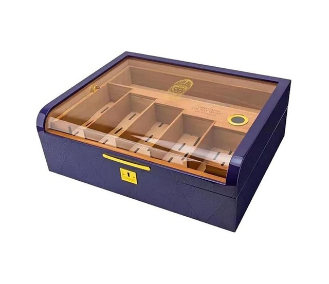 Lubinski Gastro Camlı Humidor Puro Kutusu Mor Lake 200s Lb-001