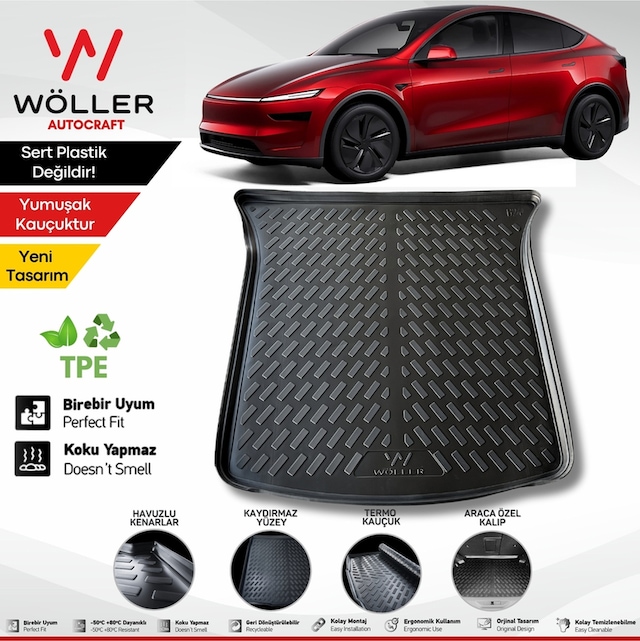 Yeni Tesla Model Y Juniper Bagaj Havuzu 2025 Sonrası Uyumlu 3d Wöller Ultraflex Esnek