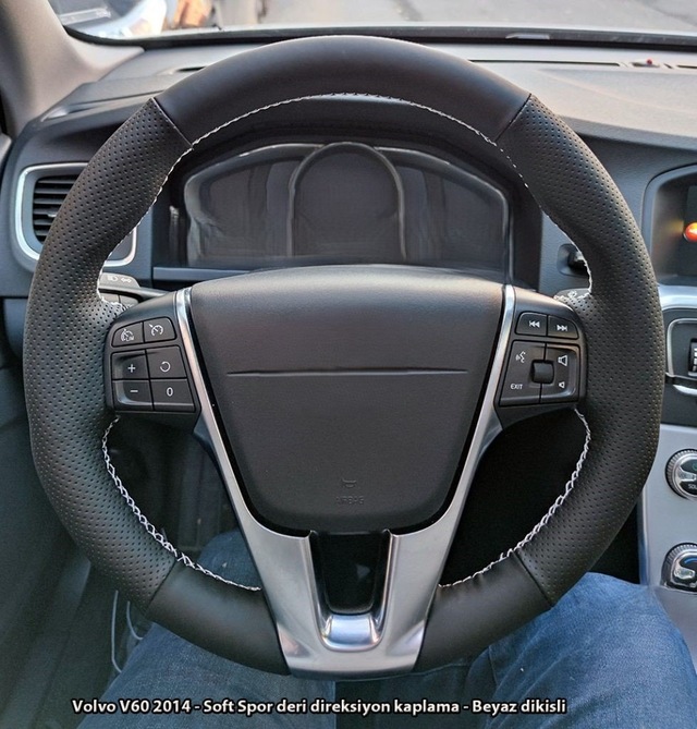 Volvo S60 2014 Araca Özel Direksiyon Kılıfı Soft Nokta Napa