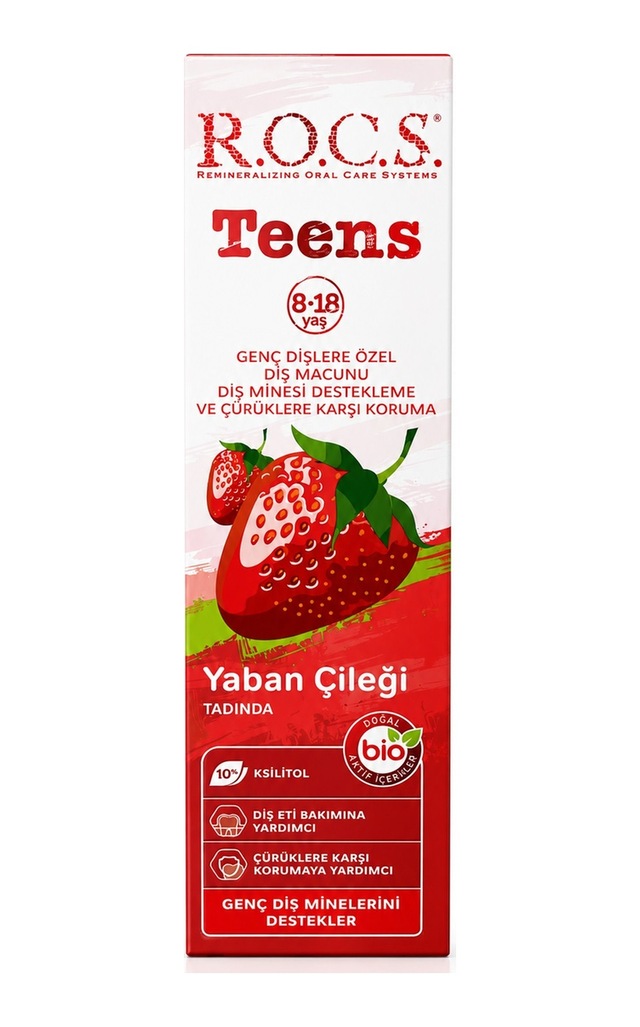 Rocs Teens Yaban Çileği Tadında 8-18 Yaş 60 Ml