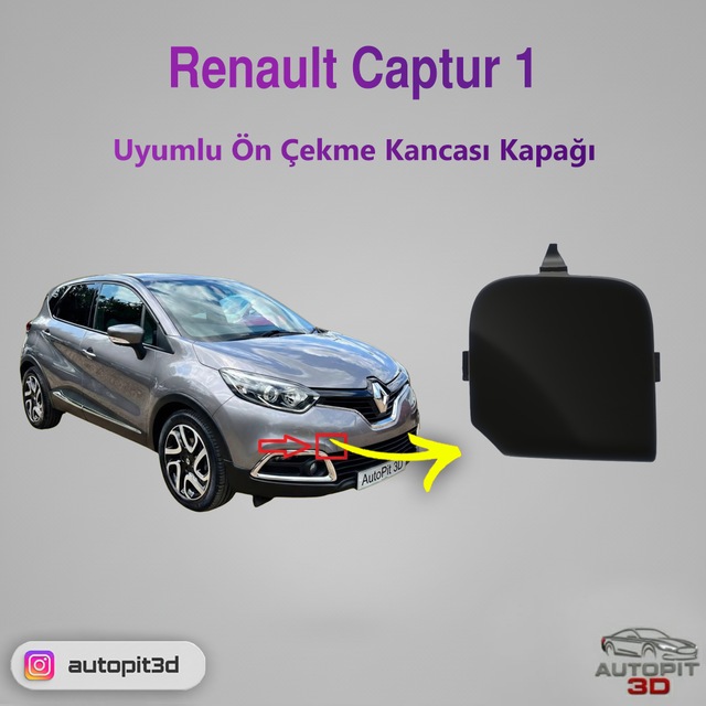 Renault Captur 1 2013-2016 Uyumlu Ön Çeki Demiri Kapağı
