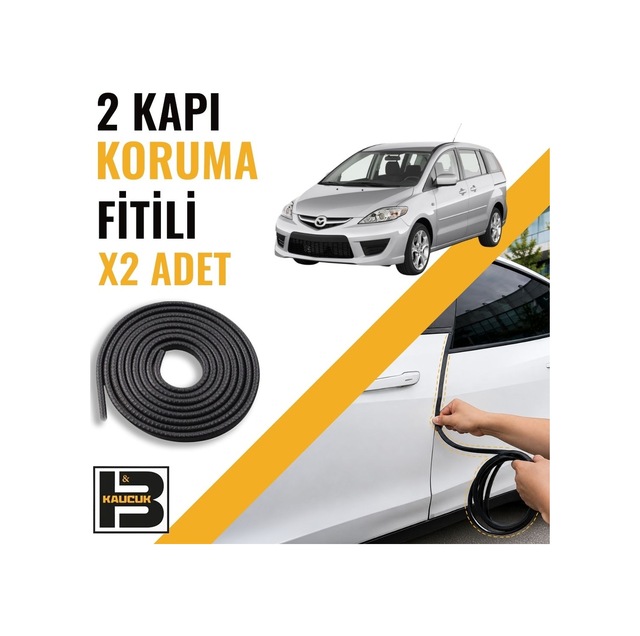 Mazda 5 2005-2010 Kapı Koruma Fitili-iki Kapı-siyah-bm1195