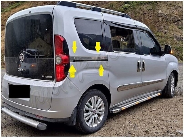 Db Chrome Fiat Doblo Sürgülü Kapı Çıta Nikelajı 2010 Sonrası 2 Pa