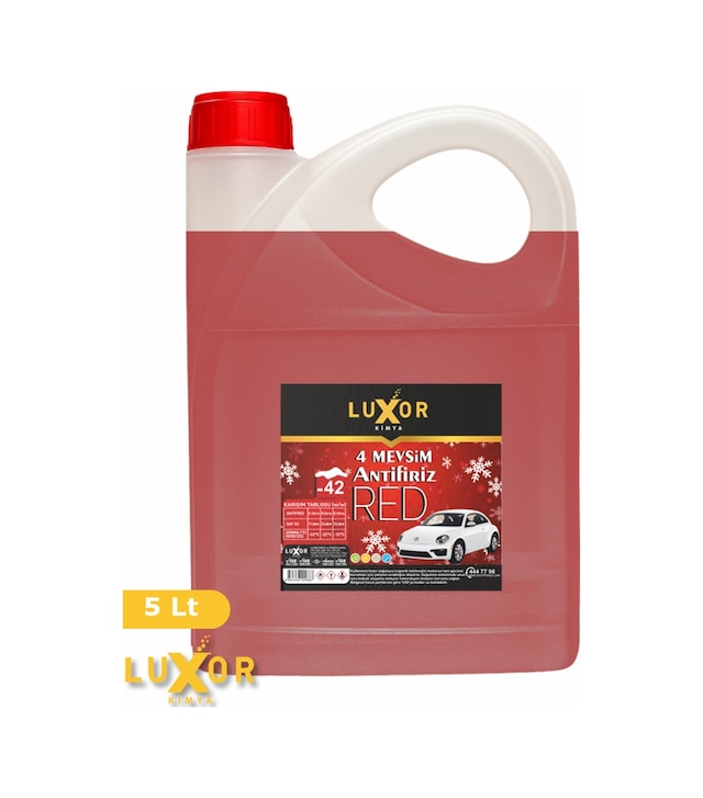 Luxor Kimya -42 Kırmızı 5Lt Antifriz 4 Mevsim Konsantre