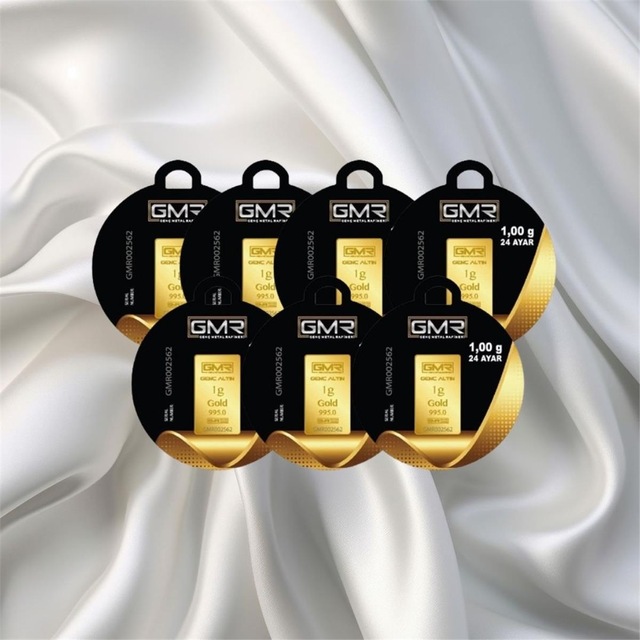 Leva Gold 1 Gr 24 Ayar Gmr Gram Altın 7 Adet