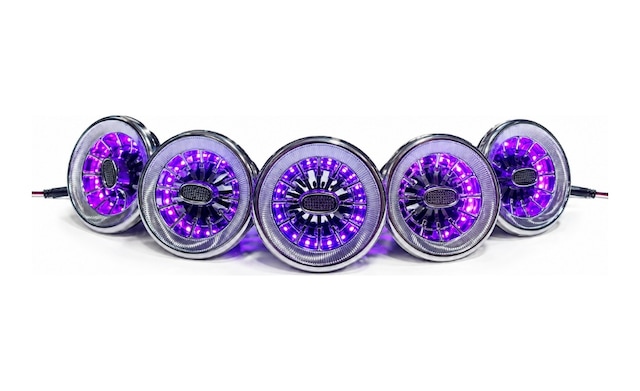 Vıp Universal Led Ambiyanslı Araç Klima Menfezi Bluetooth Kontrol 5 Li Set 9-10cm Çap