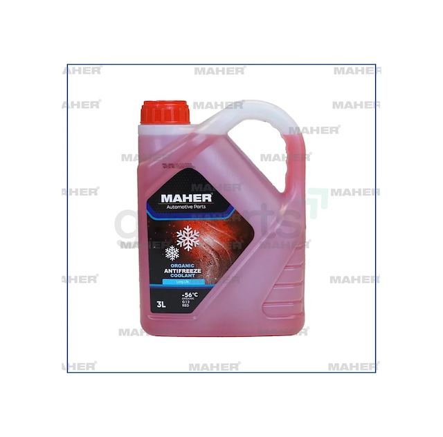 Antıfrız Kırmızı Seri Organık -56 C 3 Litre 6 Adet