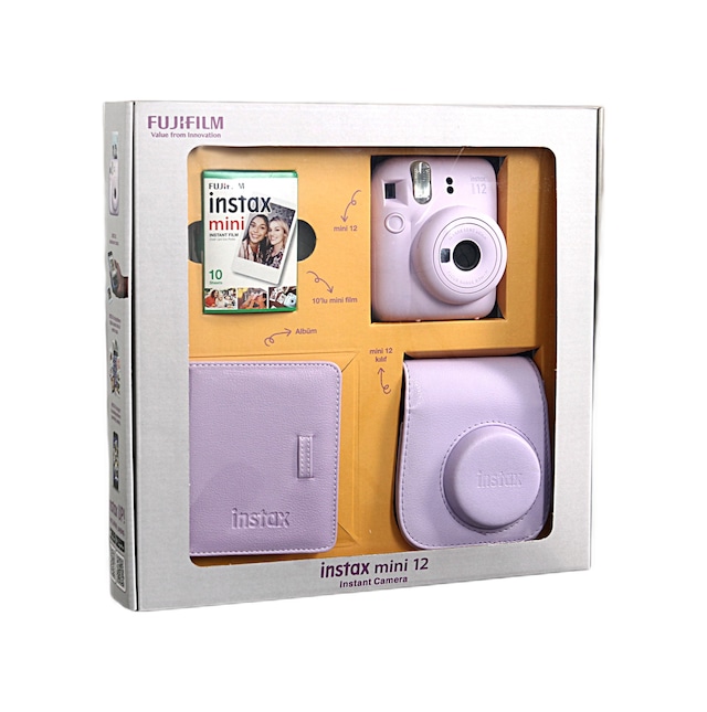 Fujifilm Instax Mini 12 + Albüm + Çanta + 10'lu Film