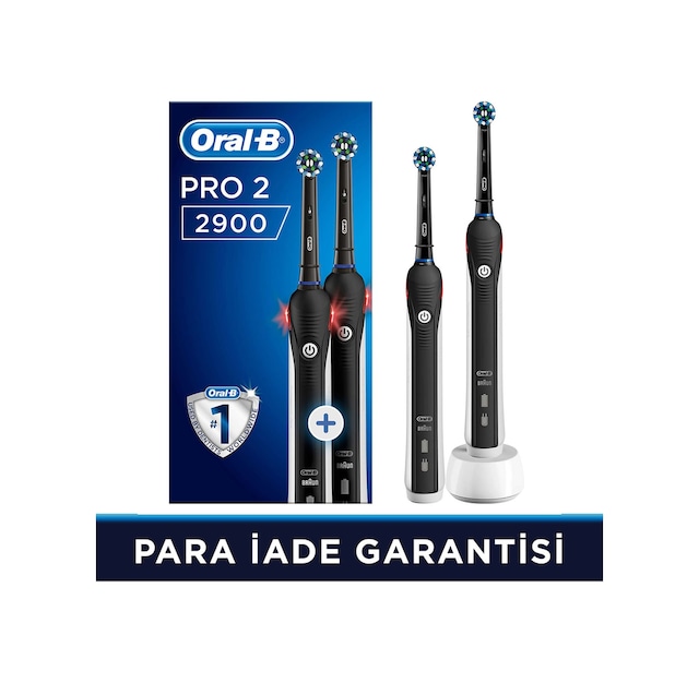 Oral-B Pro 2900 Elektrikli Diş Fırçası Siyah 2'li