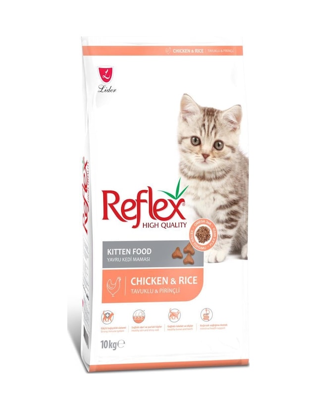 Reflex High Quality Tavuklu ve Pirinçli Yavru Kedi Maması 10 KG