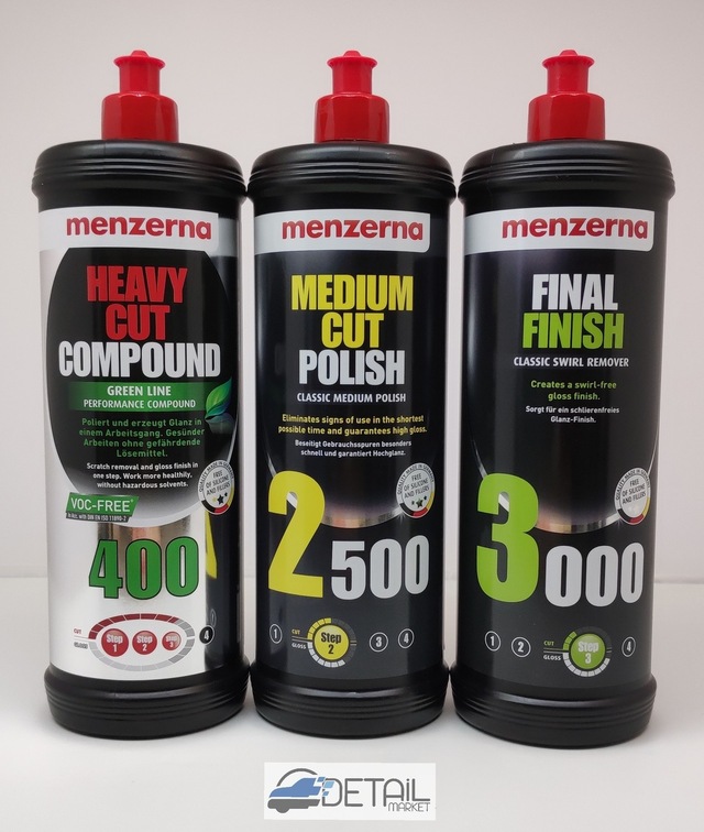 Menzerna Yeşil Seri 400 2500 3000 Pasta Hare Seti 1 Lt