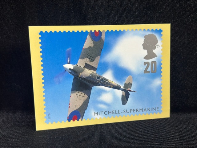 İngiltere 1997 Ww2 Salmon Postcard Mitchell Supermarine / Royal Air Force 2. Dünya Savaşı Savaş Uçağı Temalı Kartpostal Teşhir Ürün