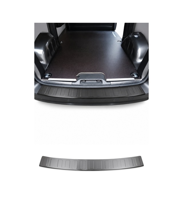 Peugeot Expert / Traveller L3 2016-2027 Uyumlu Krom Arka Tampon Eşiği Paslanmaz Çelik Taşlı Siyah