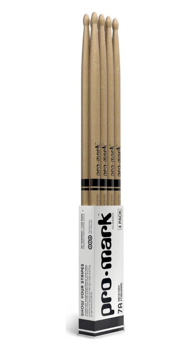 Pro Mark - Hickory 2b Dört Çift Ahşap Kafa Davul Çubukları