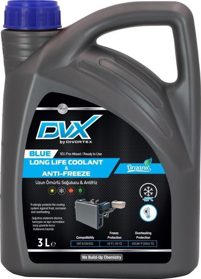 Dvx -25 Organik Mavi Antifiriz 3 Lt