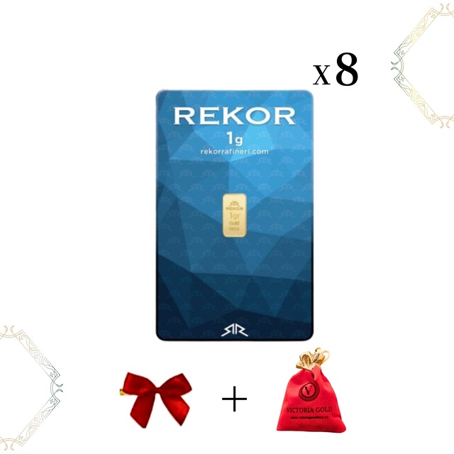 8 Adet 1 Gr 24 Ayar Altın Rekor