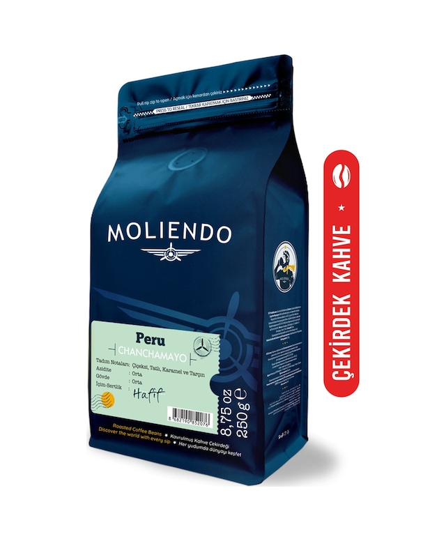 Moliendo Peru Chanchamayo Yöresel Çekirdek Kahve 250 G