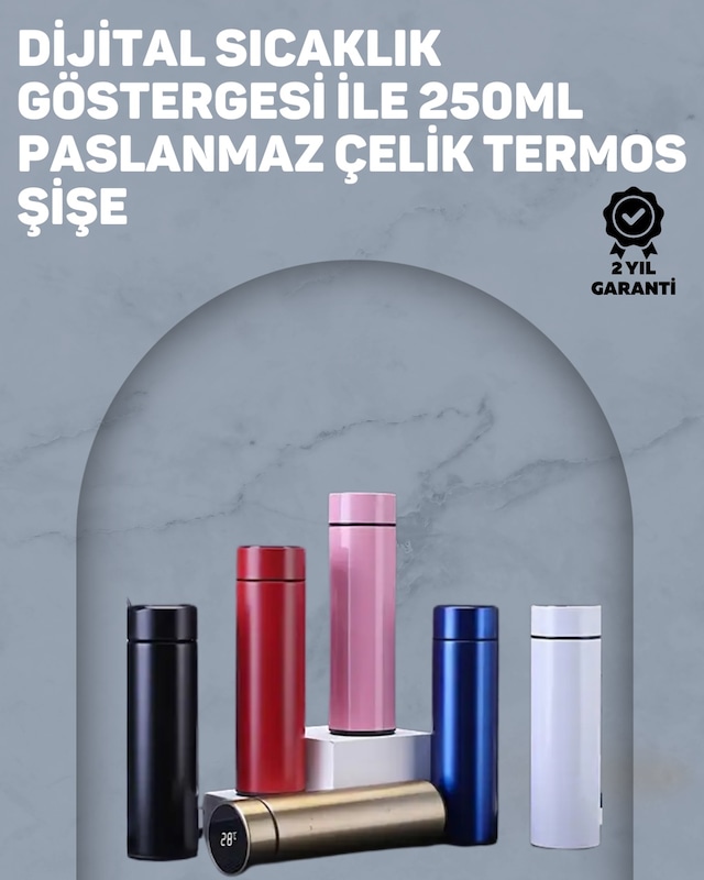12 Saat Sıcak, 24 Saat Soğuk Tutabilen Paslanmaz Termos Sarı