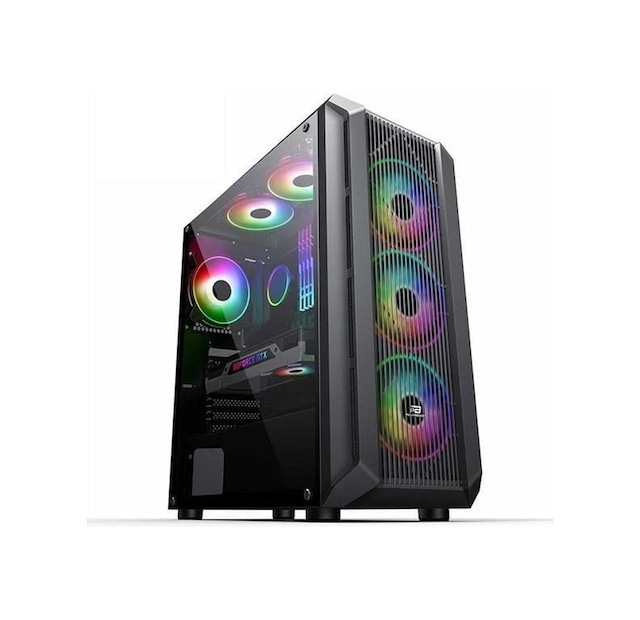 PowerBoost PBH016BB Mid Tower E-ATX ARGB Mesh Front