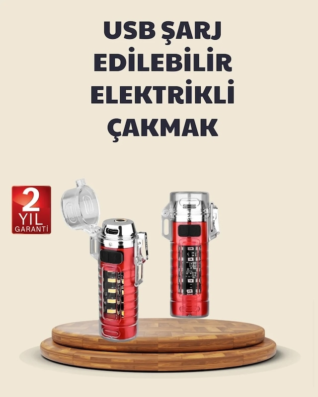 Ers Kamp Ve Outdoor İçin Çok Amaçlı Çakarlı Elektronik Çakmak