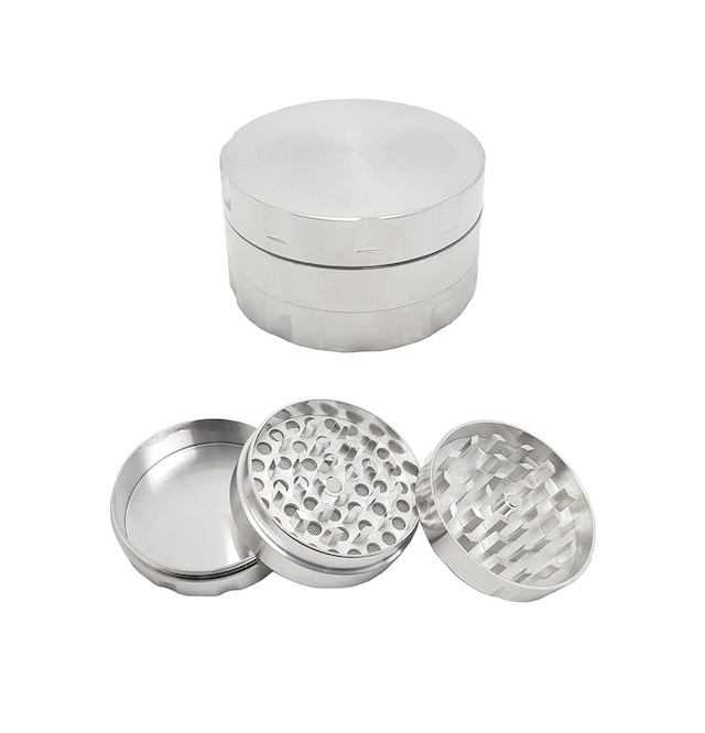 Silver 55 MM Grinder Alloy Herbal Öğütücüsü Parçalayıcı Rb88slv