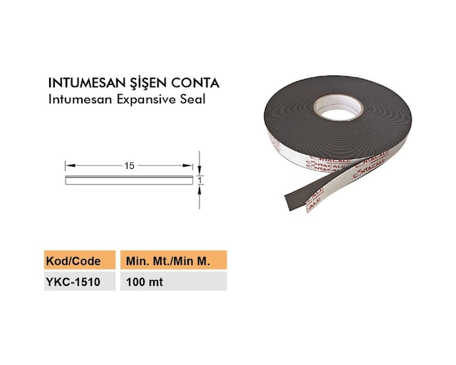 Contacall Yangın İntümesan Kapı Fitili Yangın Duman Contası 15x10 25 M
