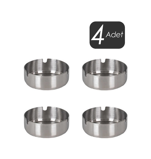 Porsima Etn-015 4 lü Küllük 1,2 ml Kalınlık Metal Küllük