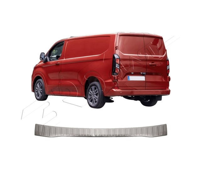 Ford Custom Uyumlu 2024 Ve Üzeri Krom Arka Tampon Üstü Koruma Paslanmaz Çelik