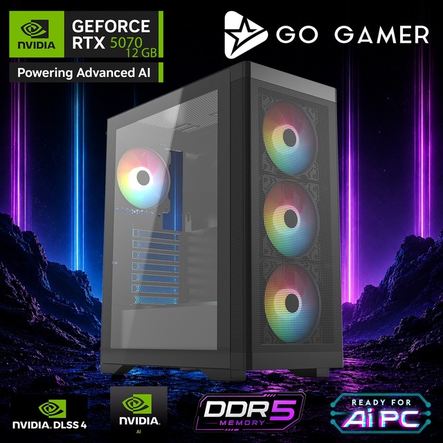 Go Gamer AE827 Ryzen 9 9900X RTX 5070 64GB RAM 2TB SSD