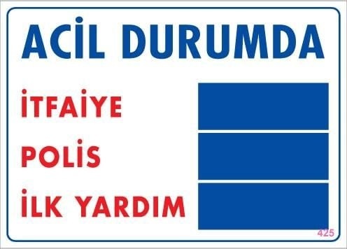 Buradabulabilirsin Acil Durum Uyarı Levhası 25x35 Kod:425 Nl