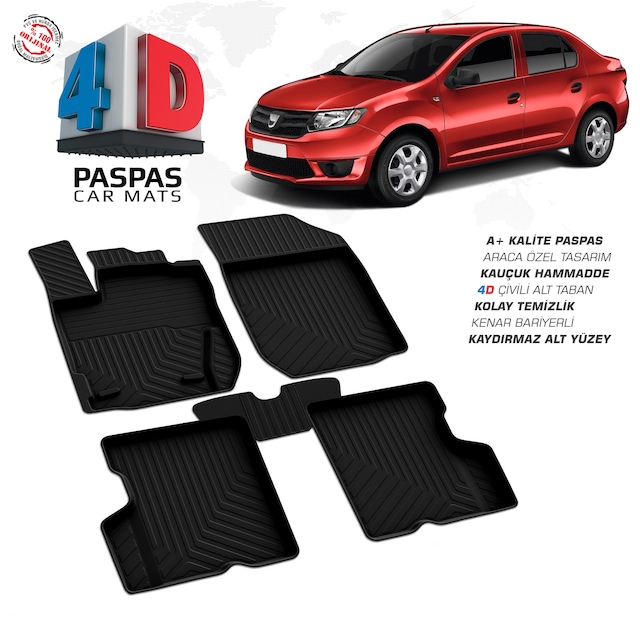 Dacia Logan 2 Ferrous 4d Havuzlu Kauçuk Paspas 2014 2020