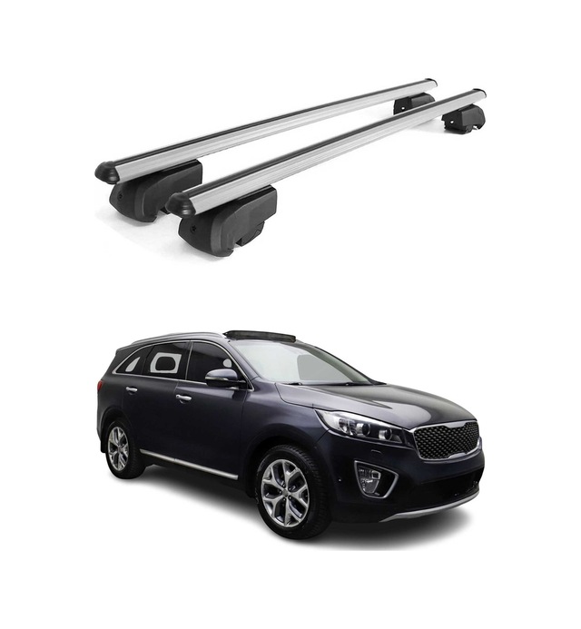 Kia Sorento Iıı 2014-2020 Arası Uyumlu Port Bagaj Taşıyıcı Ara Atkı Alüminyum Gümüş 2 Parça