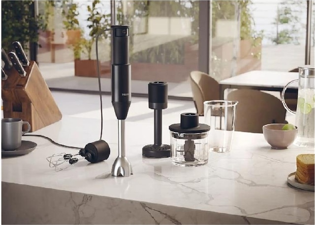 Haier  HHB5B5/1 1000W El Blender Seti Cam Hazneli Doğrayıcı Çırpıcı 10 Kademeli Turbo