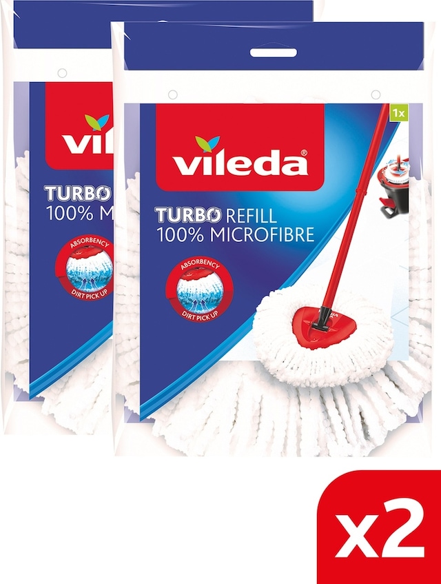 Vileda Turbo Üçgen Başlık Mikrofiber Yedek Paspas 2'li