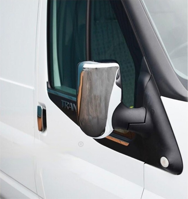 Ford Transit Uyumlu 2003-2013 Krom Ayna Kapağı 2 Parça Paslanmaz Çelik