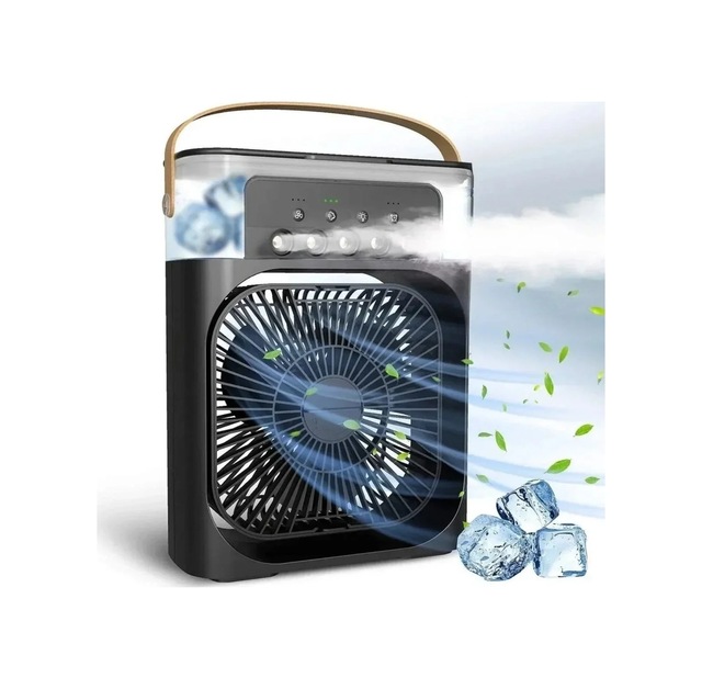 Ers Taşınabilir 3 Farklı Mod Ayarlı 7 Farklı Led Işıklı Sulu Soğutmalı Taşınabilir Masaüstü Usb Fan Vantilatör