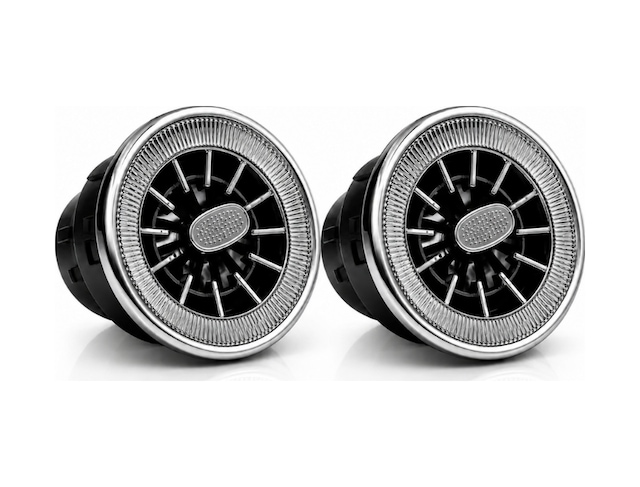 Universal Araç Klima Menfezi Krom Tasarım 2 Li Set 9-10cm Çap