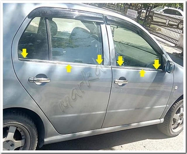 Markadan Skoda Fabia Sedan Krom Cam Çıtası 2000-2007 4 Parça Pasl