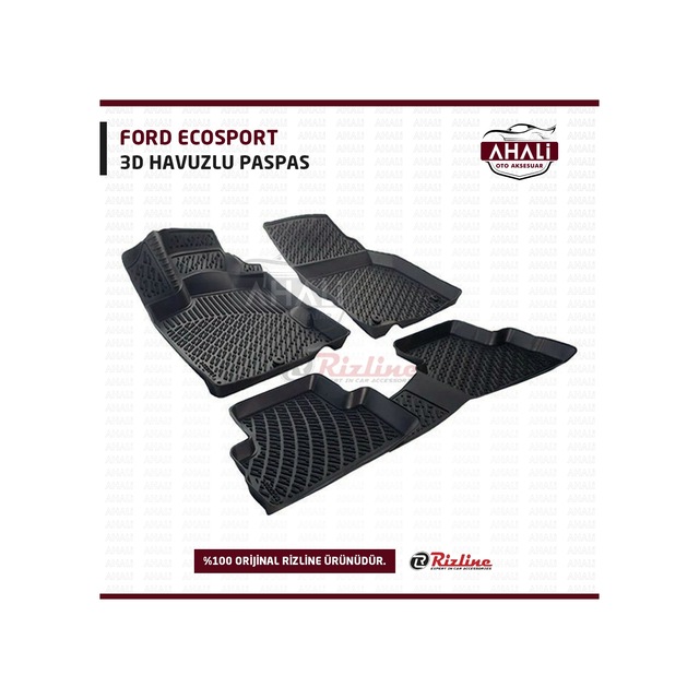 Rizline Ford Ecosport 3D Havuzlu Paspas+Koku