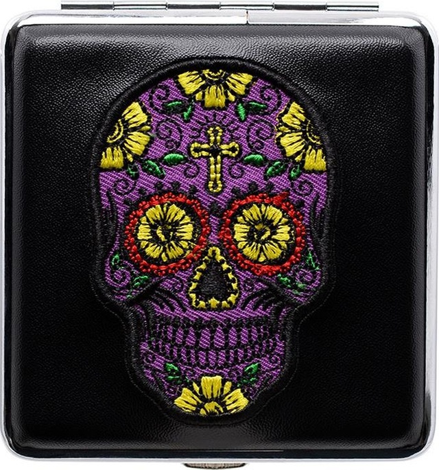 Atomic German Skull Kurukafa Patch Deri Kısa Sig. Tab Akasısı Mor