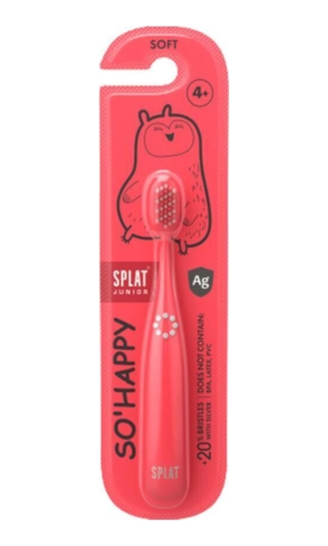 Splat Junior So Happy 4 Yaş + Soft Diş Fırçası Kırmızı