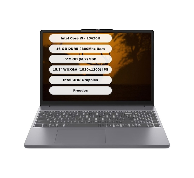 Lenovo IdeaPad Slim 3 15IRH10 83K100UMTR i5-13420H 16 GB 512 GB SSD 15.3" Free Dos Dizüstü Bilgisayar