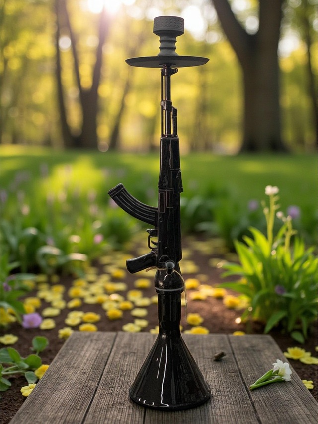 Alüminyum Gövdeli Ak-47 Kalaşnikof Tasarım 90 Cm Premium Nargile Seti Büyük Boy Contalı Sistem 26443422