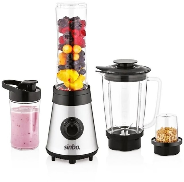 Buz Kırıcı - Kahve Öğütücü Hazneli - Şişeli Çok Amaçlı Smoothıe Blender 800ml - 500w Shb-3190 5691
