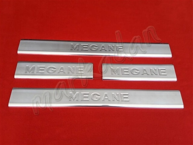 Markadan Renault Megane 2 Krom Kapı Eşiği 2004-2010 4 Parça Pasla