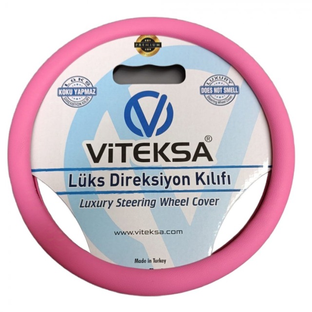 Viteksa Lüks Silikon Direksiyon Kılıfı Pembe