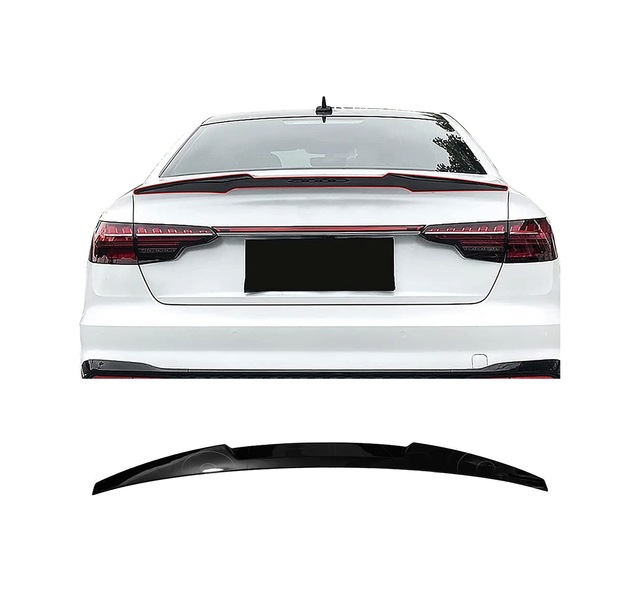 Audi A4 B9 Sedan M4 Bagaj Üstü Spoiler Parlak Siyah Spoyler Plastik İthal 2018+